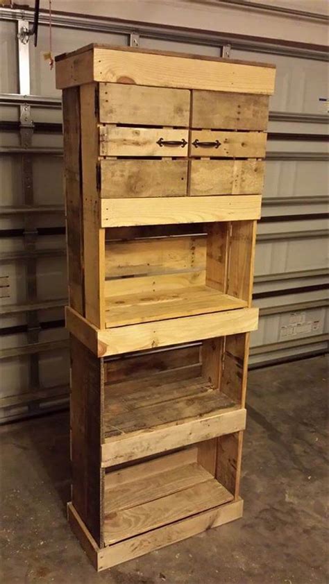 Wooden dresser storage tower with removable drawer chest 4. 125 Awesome DIY Pallet Furniture Ideas - Page 10 of 12 ...