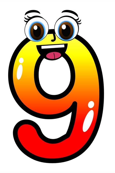 Number 9 Clip Art With Face Cute Number Nine Clip Arts For Modules