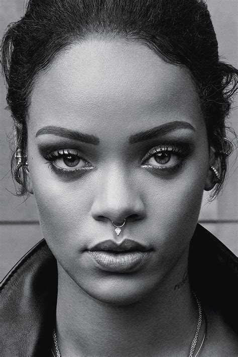Rihanna Face Black And White Poster Uncle Poster