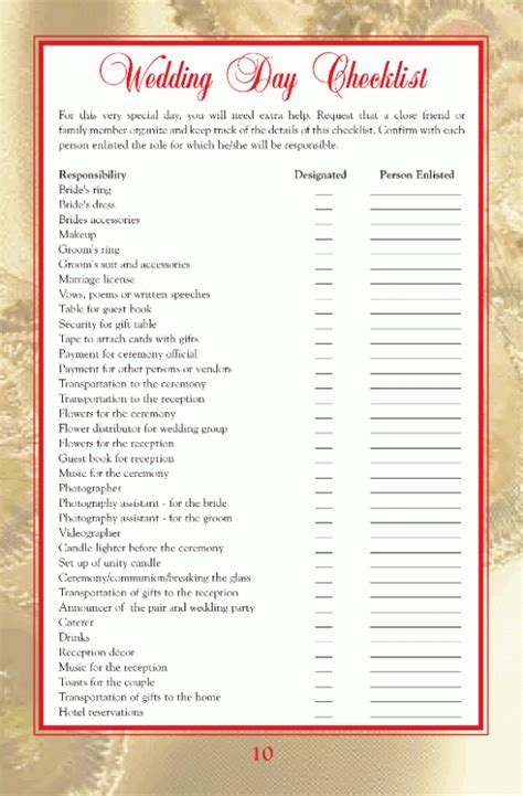 Small Wedding Checklist Printable Image To U