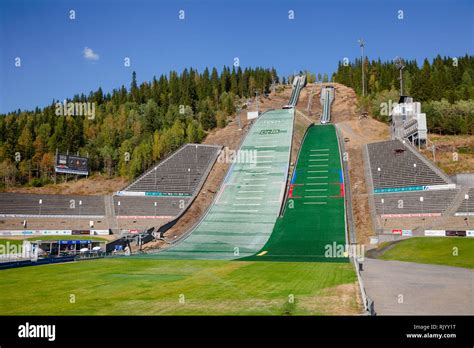 Lillehammer Norway July 27 2018 Lysgardsbakkene Ski Jumping Arena
