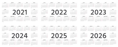 Imagen De Calendario Español 2021 2022 2023 2024 2025 2026 Años