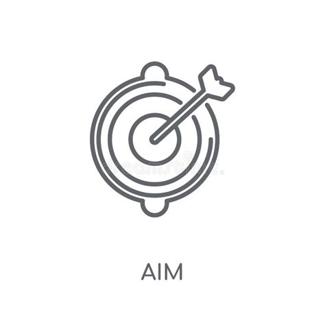 Aim Linear Icon Modern Outline Aim Logo Concept On White Backgr Stock
