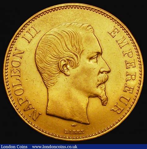 France 100 Francs Gold 1855a Paris Mint Km7861 Nef With Signs Of L