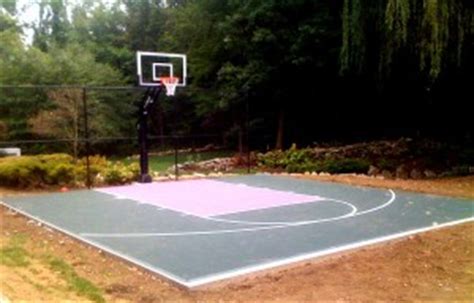 Tennis court dimensions/measurements always measure to the outside of the line to get the correct measurement. Backyard Basketball Court Layout Tips and Dimensions