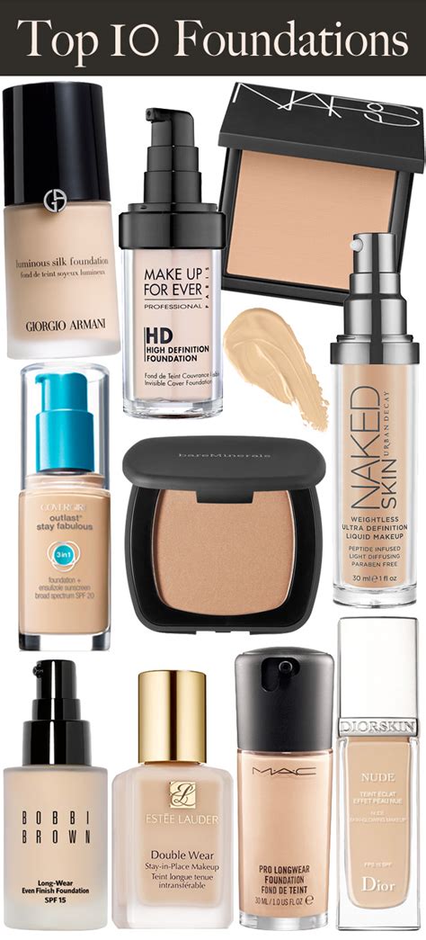 Top 10 Foundations — Beautiful Makeup Search