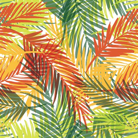 Seamless Exotic Pattern With Palm Leaves 293477 Vector Art At Vecteezy