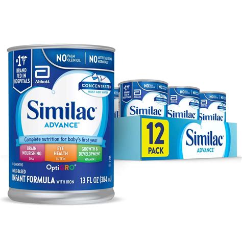 Similac Advance Concentrated Liquid Baby Formula With Iron Dha Lutein