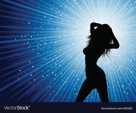 Sexy Female On Starburst Background Royalty Free Vector