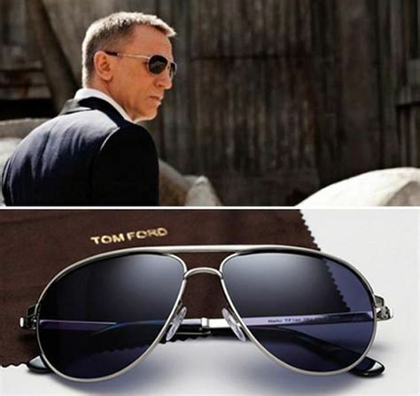 Tom Ford James Bond 007 Skyfall Pilot Sunglasses Silver Blue Marko 0144