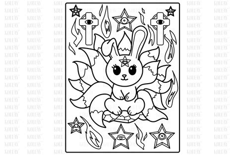 Pastel Goth Coloring Page Afbeelding Door Kollay · Creative Fabrica