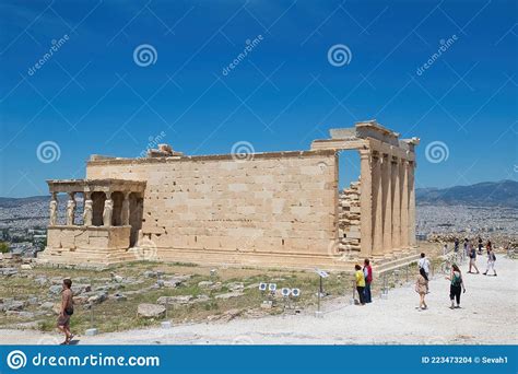 Erechtheion Is An Ancient Temple On The North Side Of The Acropolis In