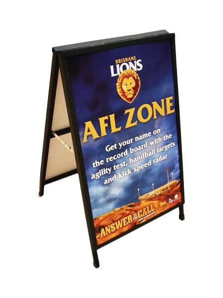 A Frame Sign With Corflute Signage For An Event Speed Radar A Frame