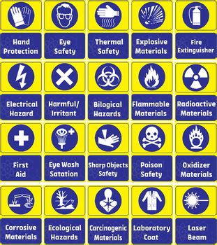 Every symbol has a black image on a white background, with. Safety Signs POSTERS by Ahmed Abdelhamid | Teachers Pay ...