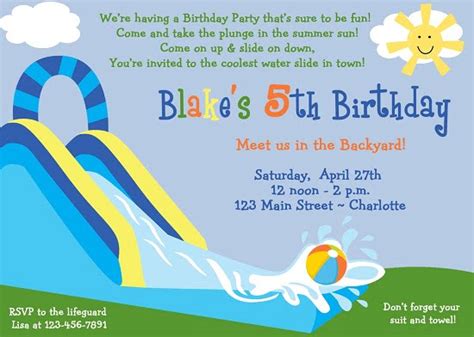 Pool Party Birthday Invitations Free Printable Birthday Invitation Templates Bagvania