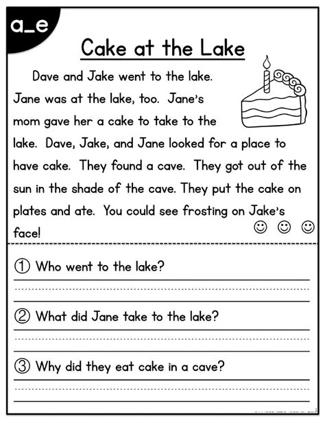 Free Printable First Grade Reading Comprehension Worksheets K5 Learning