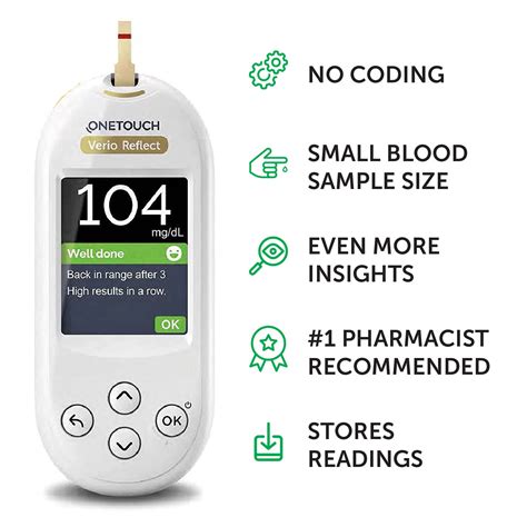 Buy Onetouch Verio Reflect Blood Glucose Meter Glucose Monitor For