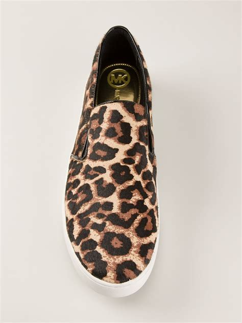 Michael Kors Keaton Leopard Print Slipon Sneakers In Black Lyst