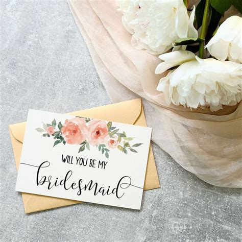 Printable Bridesmaid Proposal Card For Asking Bridesmaids Etsy
