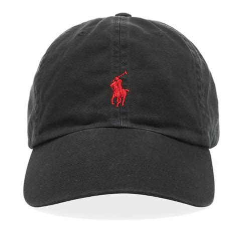 Polo Ralph Lauren Classic Baseball Cap Black And Red End