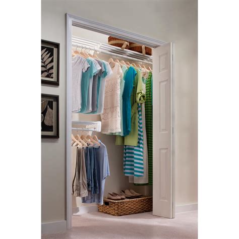 Silakan klik installing a closet rod and shelf untuk melihat artikel selengkapnya. EZ Shelf 12 ft. Steel Closet Organizer Kit with 2 ...