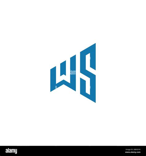 Plantilla De Diseño Vectorial Con El Logotipo De La Letra Inicial Ws O