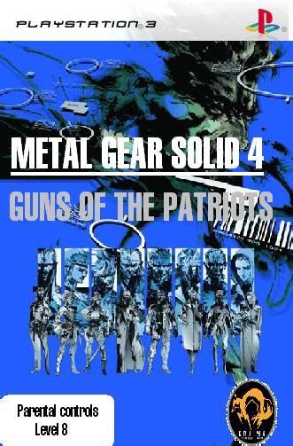Metal Gear Solid 4 Guns Of The Patriots Playstation 3 Box Art Cover By