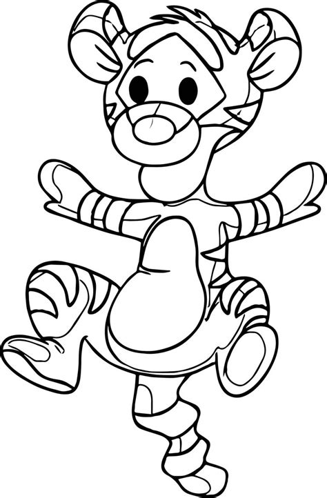 Baby Tigger Bounce With Tail Coloring Page