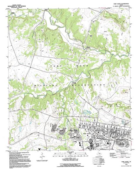 Fort Hood Topographic Map 124000 Scale Texas