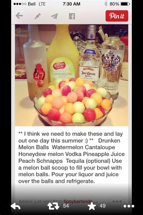 Pin By Sinalop On Drinks Melon Ball Recipes Peach Schnapps Alcohol