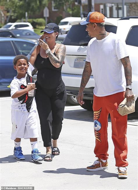 Amber Rose shows off baby bump on outing with beau Alexander 'AE ...