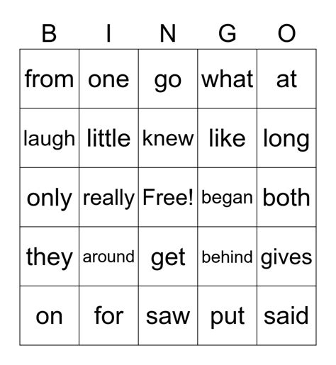 Grade 1 Knights Bingo Worksheet