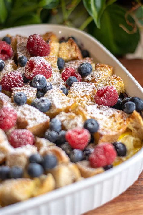 Triple Berry Overnight French Toast Bake Holiday Savor Savvy