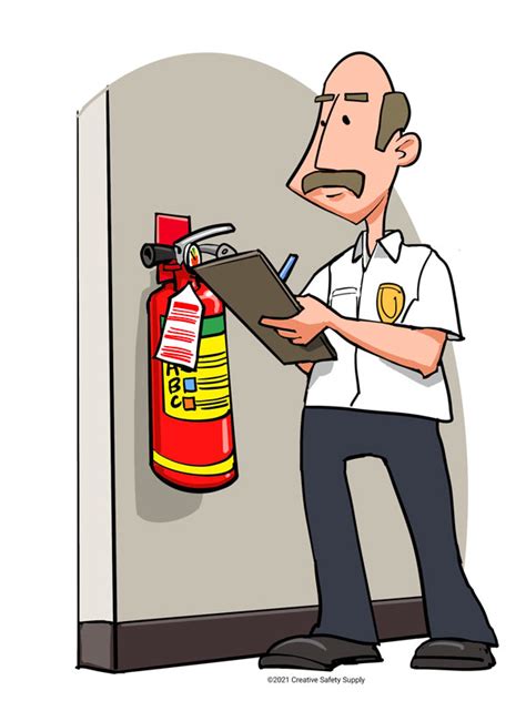 Fire Extinguisher Inspection Clip Art