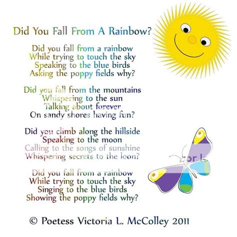 Did You Fall From A Rainbow Poem By Victorias Poetry And Voices Of