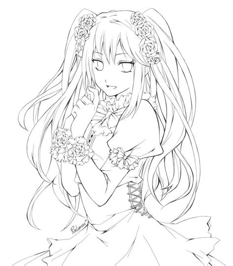 Gothic Anime Coloring Page Coloring Home