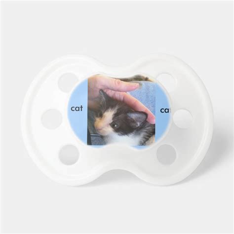 Cat Pacifier Adorable Kitten And The Word Cat Zazzle Com