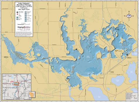 Lake Nokomis Wall Map