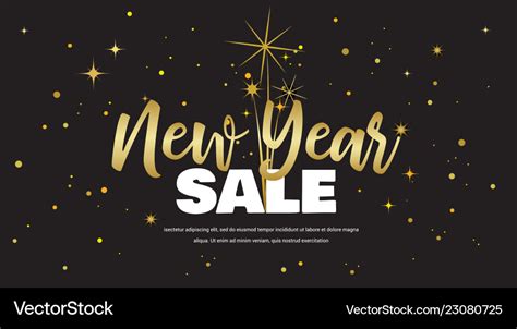 Happy New Year Sale Royalty Free Vector Image Vectorstock