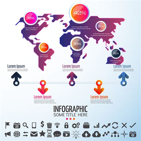 World Map Infographics Design Template 344144 Vector Art At Vecteezy