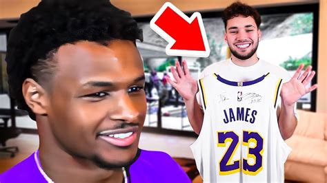 Bronny Surprises Adin With A Personally Signed Lebron Jersey Youtube