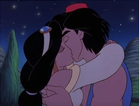Jasmine And Aladdin Sharing A Romantic Kiss Aladdin 1992 Disney Aladdin Disney Pixar Disney