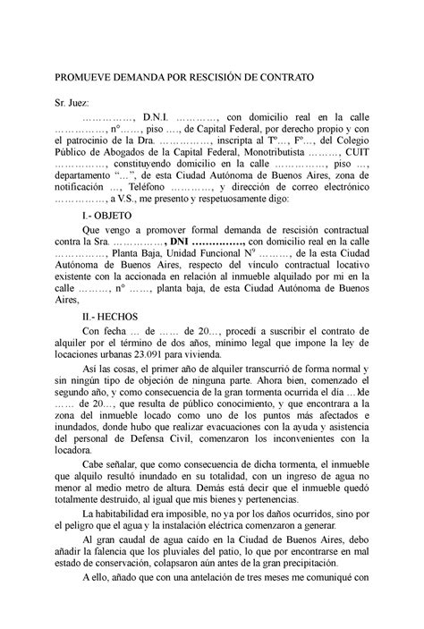 Descubrir Imagen Modelo De Contrato De Rescision De Contrato De