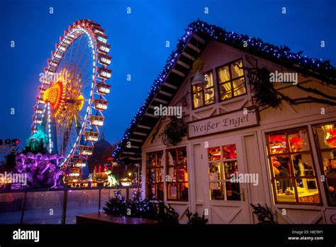 Christmas Market, Alexanderplatz, Berlin, Germany Stock Photo, Royalty