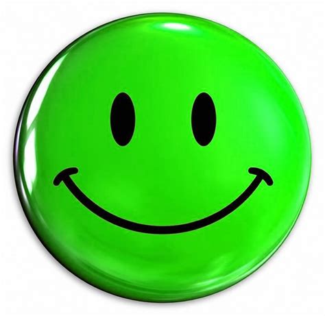 6 Green Smileys With Happy Face Smiley Symbol