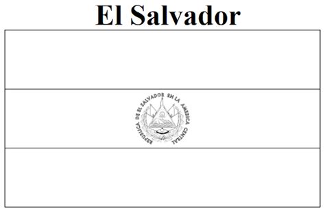 Geography Blog El Salvador Flag Coloring Page
