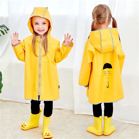 Cute Little Waterproof Raincoat Rain Coat Kids Outdoor Boy Rain Jacket