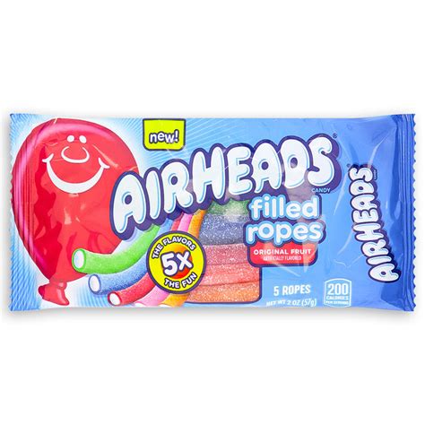 Airheads Candy Original Fruit Filled Ropes 57 G Cfh