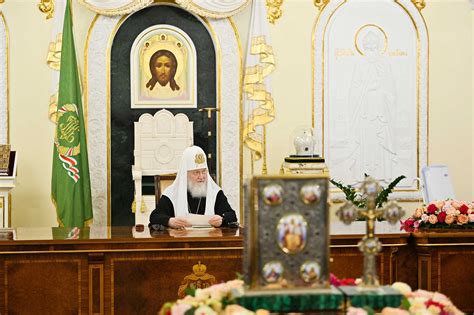 his holiness patriarch kirill chairs regular session of russian orthodox church s holy synod