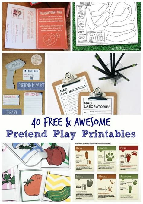40 Free Pretend Play Printables Pretend Play Free Printable And